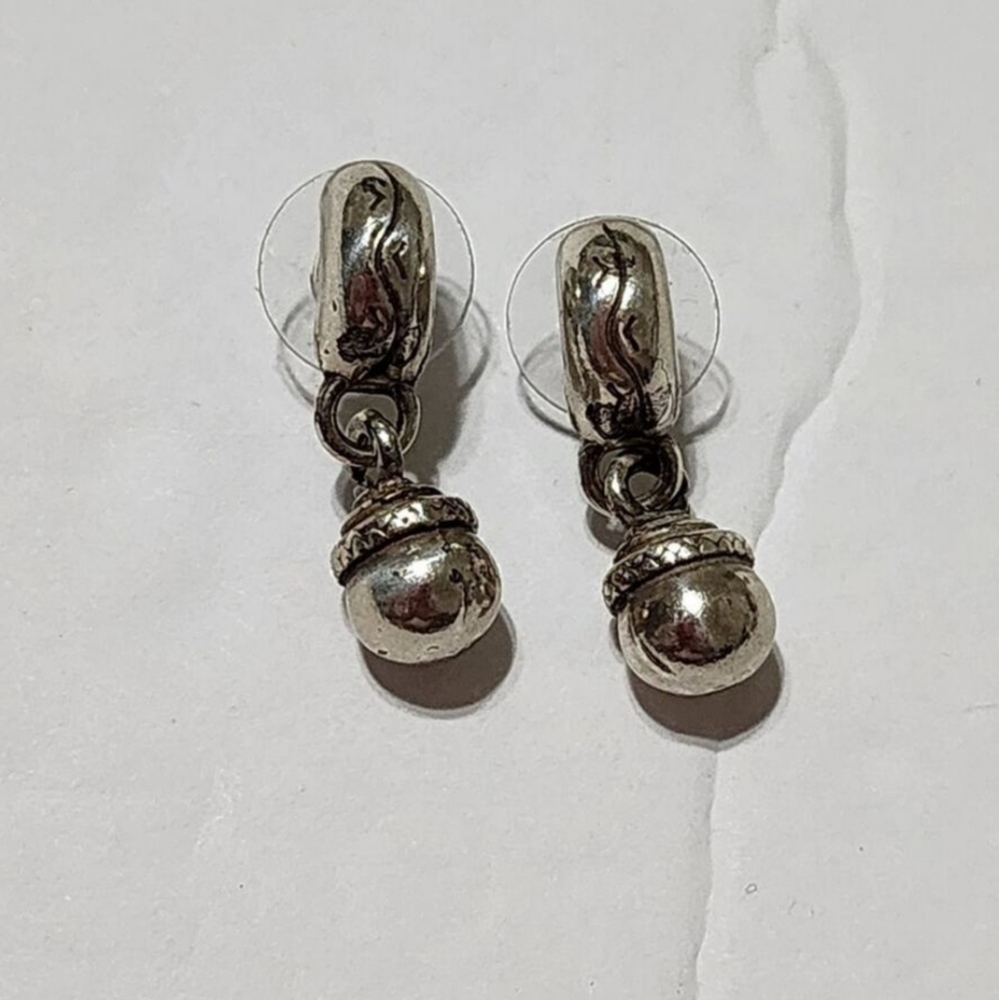 Brighton Scrolled vintage retired post dangle earrings